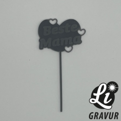 Blumenstecker 100mm - personalisierbar
