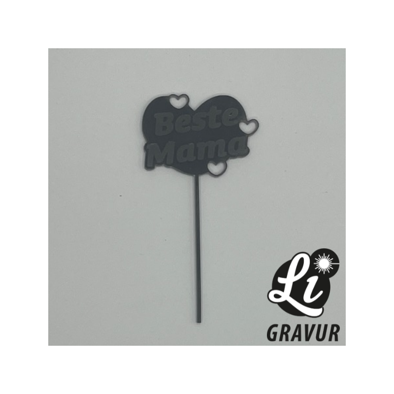 Blumenstecker 100mm - personalisierbar