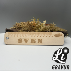 Holz Lineal 15cm - mit deinem Bild und Text